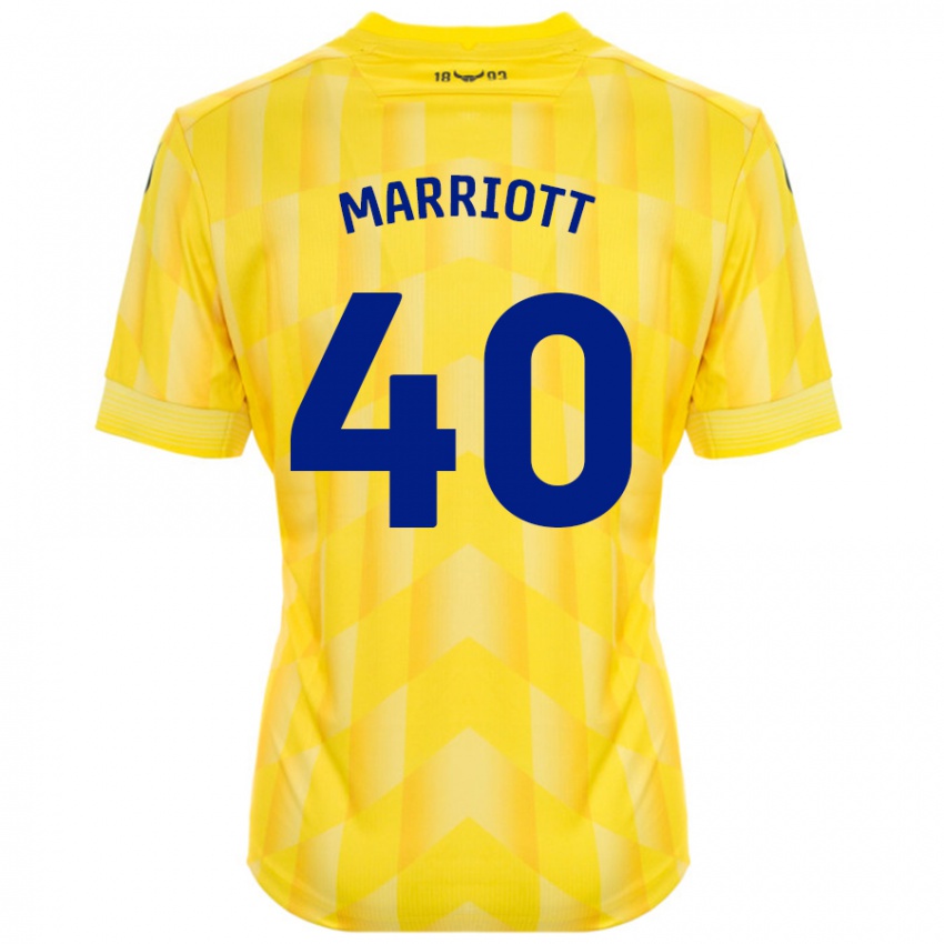 Gyermek Monty Marriott #40 Sárga Hazai Jersey 2024/25 Mez Póló Ing