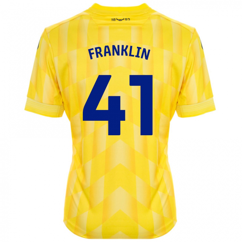 Gyermek George Franklin #41 Sárga Hazai Jersey 2024/25 Mez Póló Ing