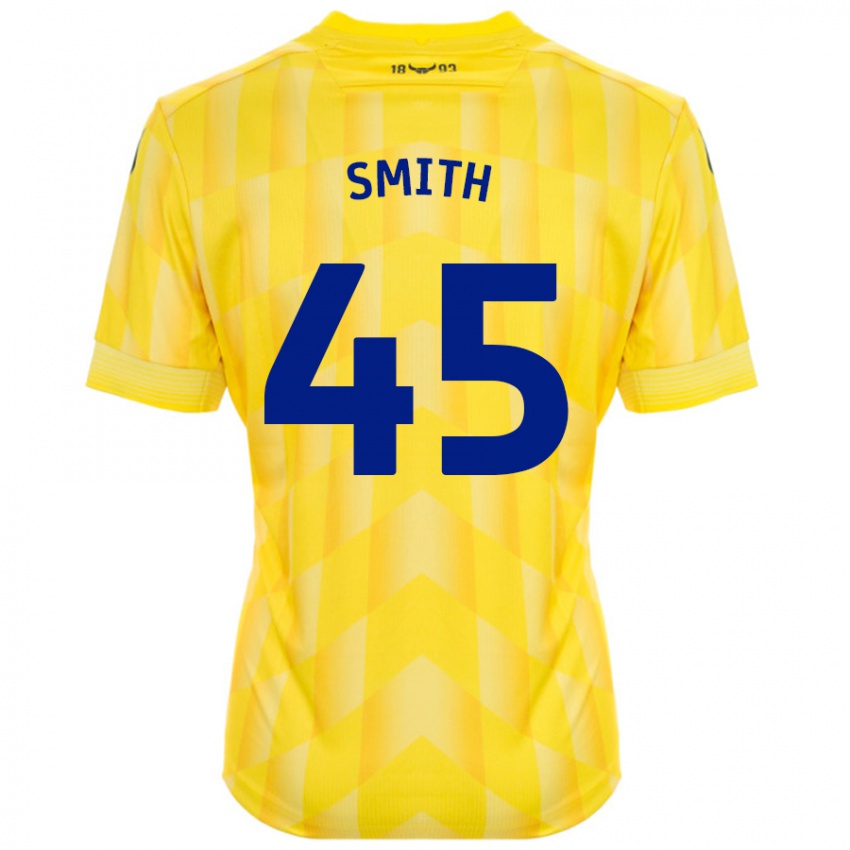 Gyermek Max Smith #45 Sárga Hazai Jersey 2024/25 Mez Póló Ing