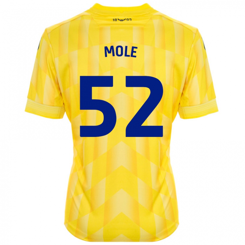 Gyermek Harrison Mole #52 Sárga Hazai Jersey 2024/25 Mez Póló Ing