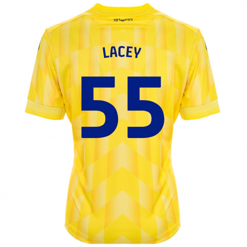 Gyermek Aaron Lacey #55 Sárga Hazai Jersey 2024/25 Mez Póló Ing