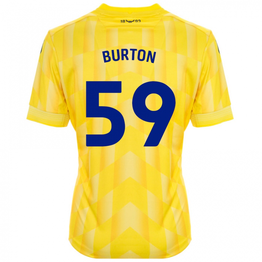 Gyermek Kasway Burton #59 Sárga Hazai Jersey 2024/25 Mez Póló Ing