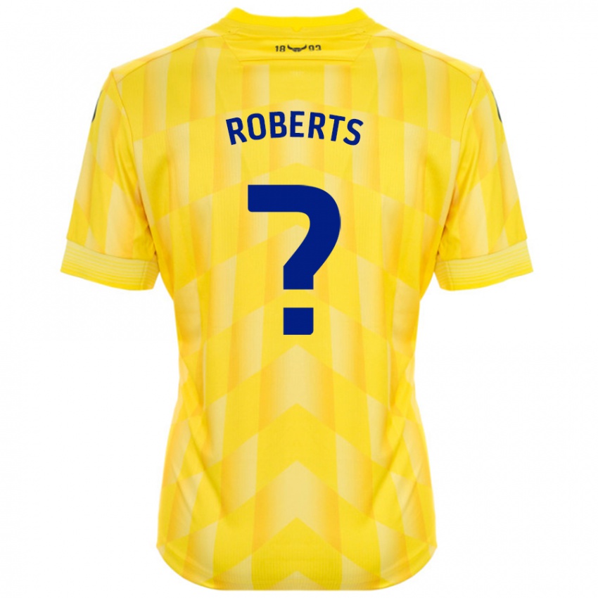 Gyermek Amber Roberts #0 Sárga Hazai Jersey 2024/25 Mez Póló Ing