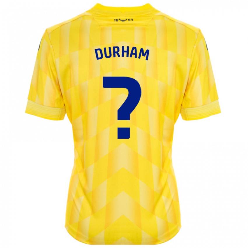 Gyermek Lucy Durham #0 Sárga Hazai Jersey 2024/25 Mez Póló Ing