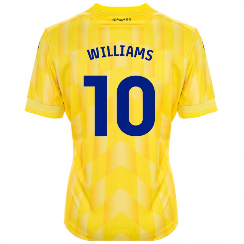 Gyermek Cheryl Williams #10 Sárga Hazai Jersey 2024/25 Mez Póló Ing