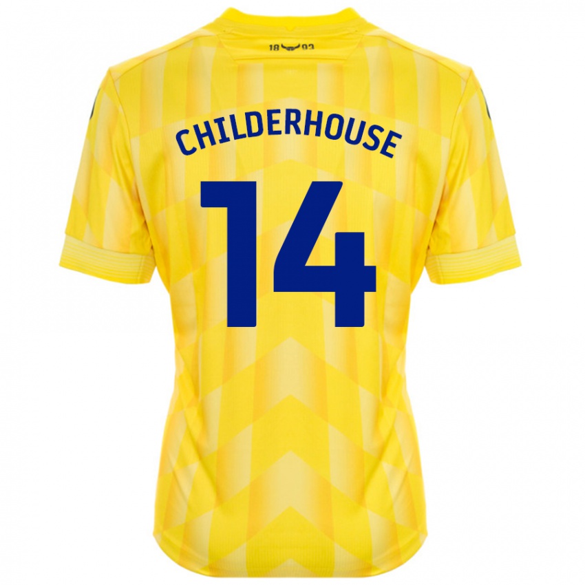 Gyermek Molly Childerhouse #14 Sárga Hazai Jersey 2024/25 Mez Póló Ing