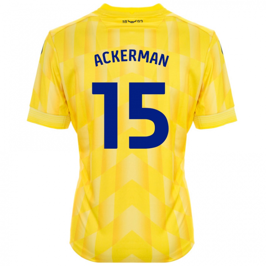 Gyermek Daisy Ackerman #15 Sárga Hazai Jersey 2024/25 Mez Póló Ing