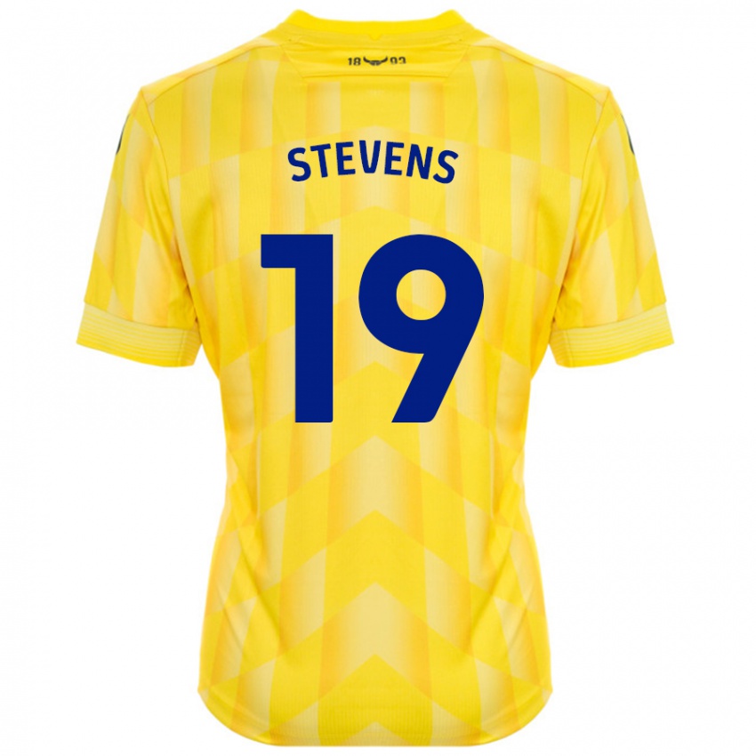 Gyermek Lily Stevens #19 Sárga Hazai Jersey 2024/25 Mez Póló Ing