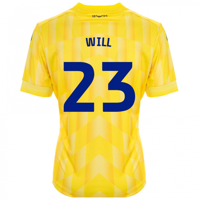 Gyermek Merrick Will #23 Sárga Hazai Jersey 2024/25 Mez Póló Ing