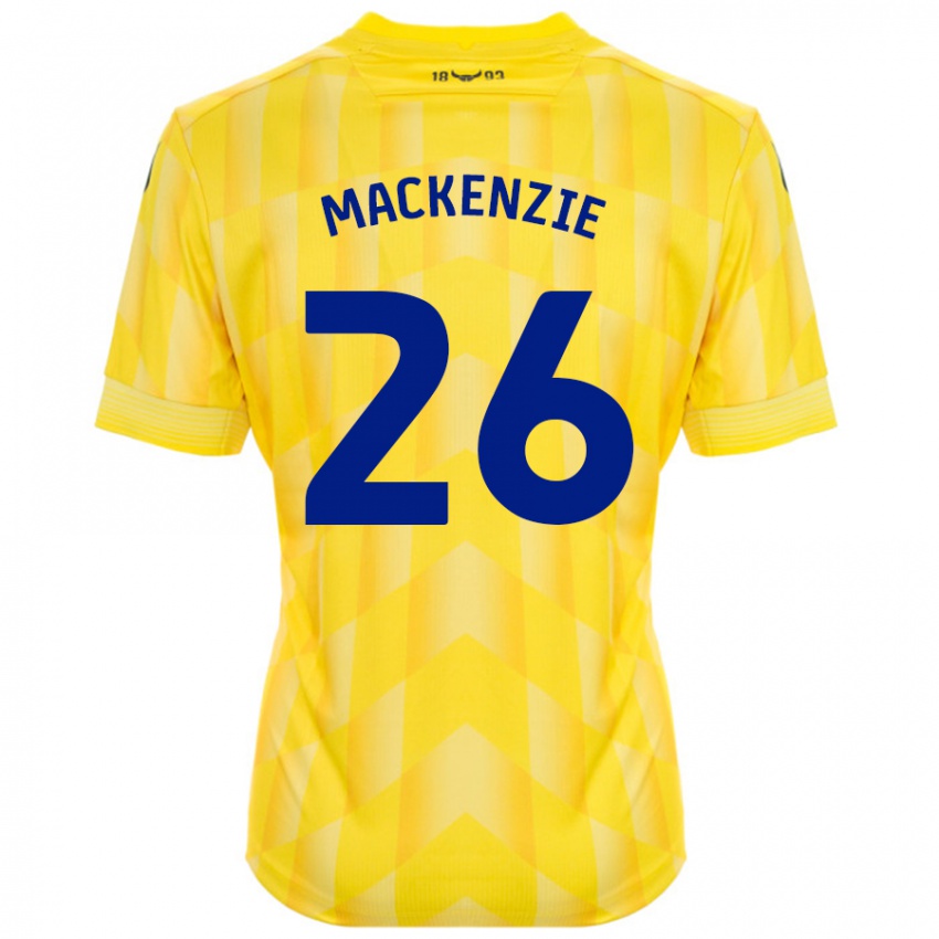 Gyermek Hannah Mackenzie #26 Sárga Hazai Jersey 2024/25 Mez Póló Ing