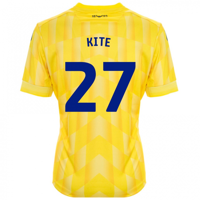 Gyermek Rose Kite #27 Sárga Hazai Jersey 2024/25 Mez Póló Ing