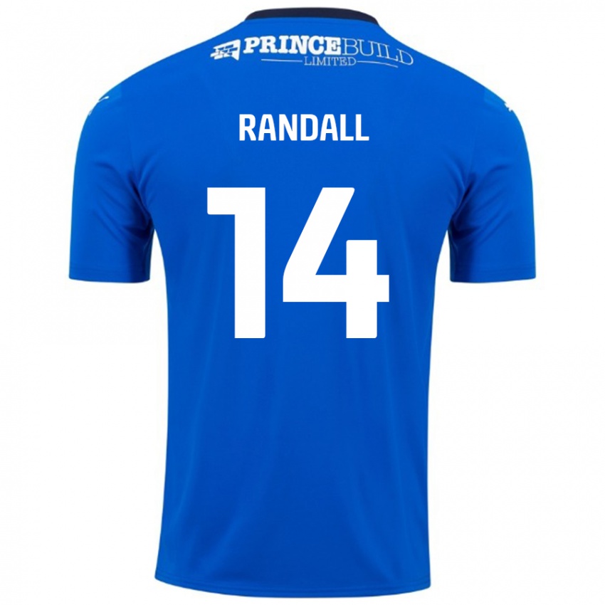 Gyermek Joel Randall #14 Kék Fehér Hazai Jersey 2024/25 Mez Póló Ing