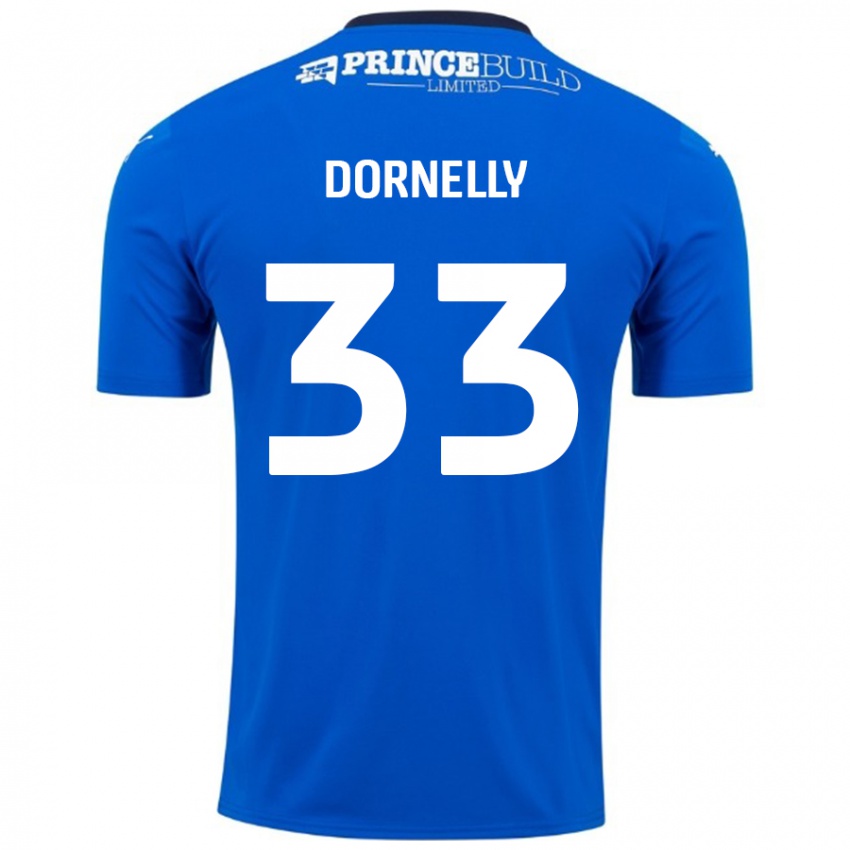 Gyermek James Dornelly #33 Kék Fehér Hazai Jersey 2024/25 Mez Póló Ing