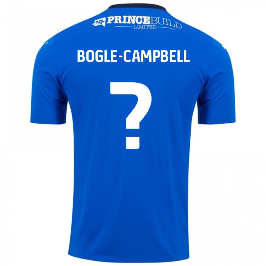 Gyermek Ma'kel Bogle-Campbell #0 Kék Fehér Hazai Jersey 2024/25 Mez Póló Ing