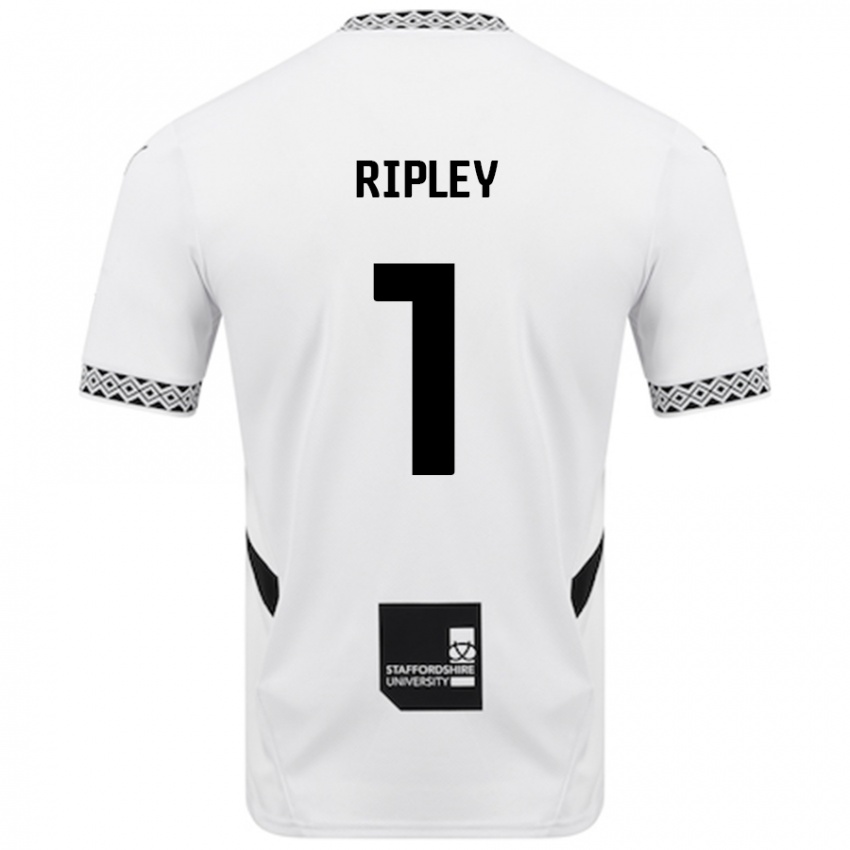 Gyermek Connor Ripley #1 Fehér Hazai Jersey 2024/25 Mez Póló Ing