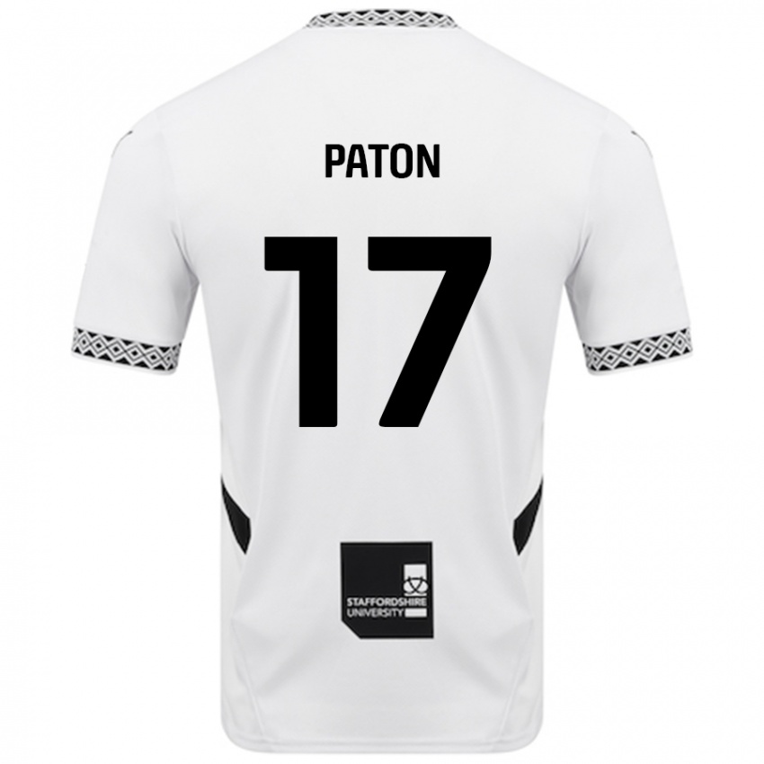 Gyermek Ruari Paton #17 Fehér Hazai Jersey 2024/25 Mez Póló Ing