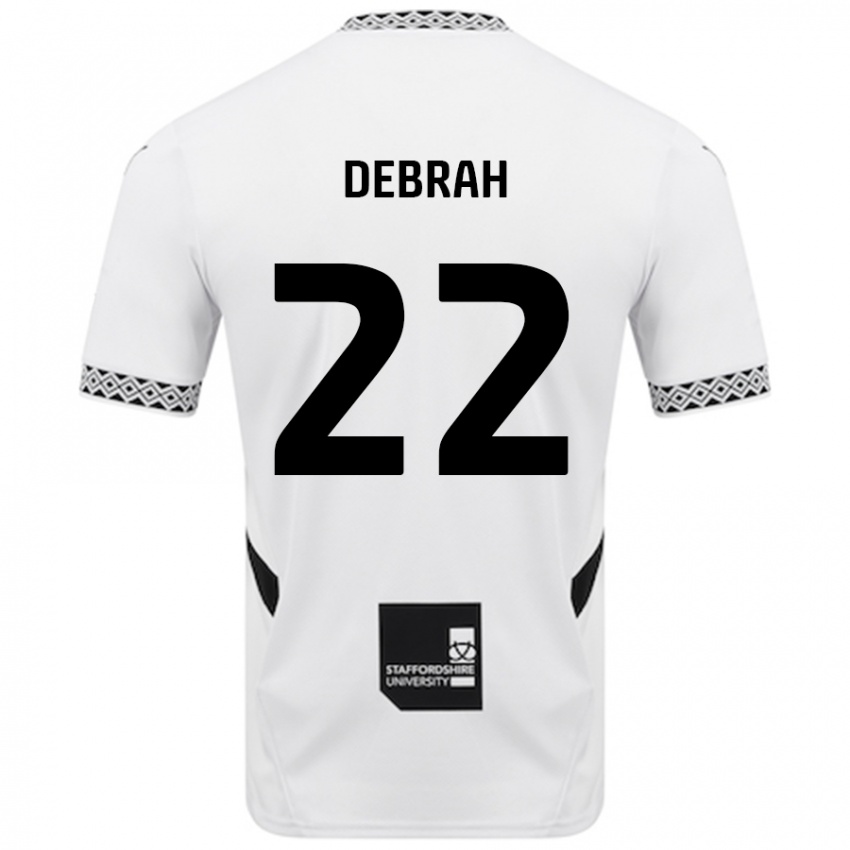 Gyermek Jesse Debrah #22 Fehér Hazai Jersey 2024/25 Mez Póló Ing