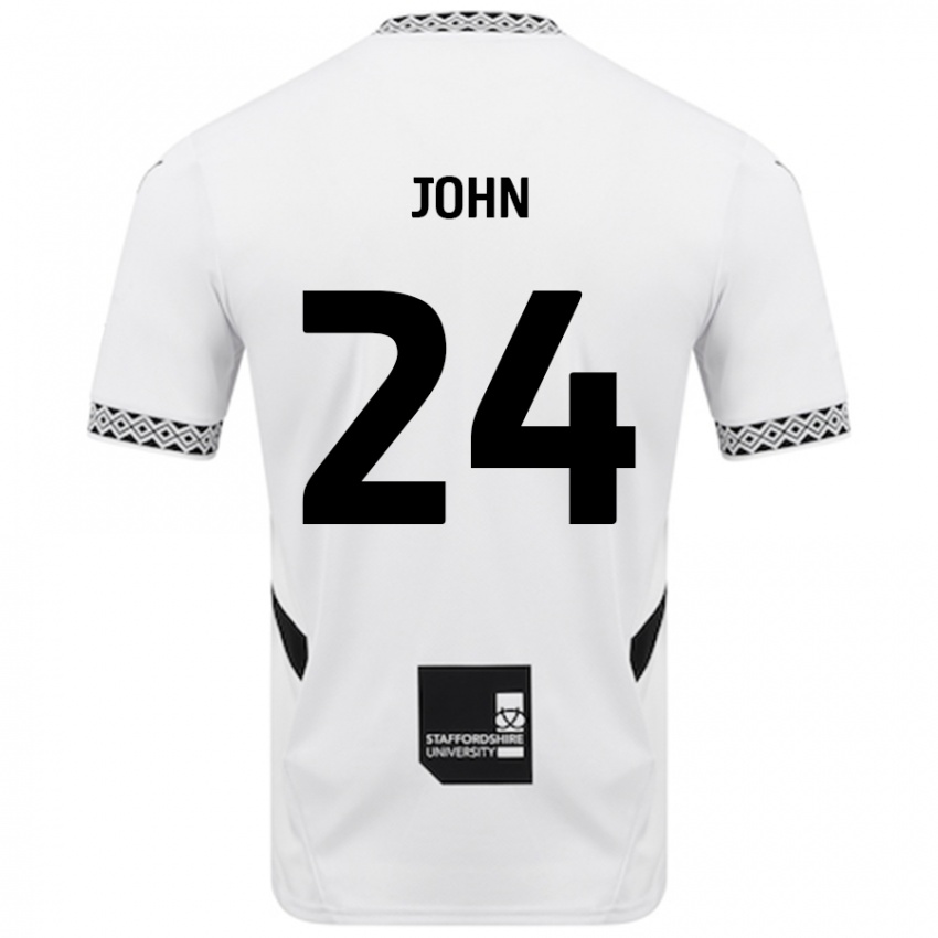 Gyermek Kyle John #24 Fehér Hazai Jersey 2024/25 Mez Póló Ing