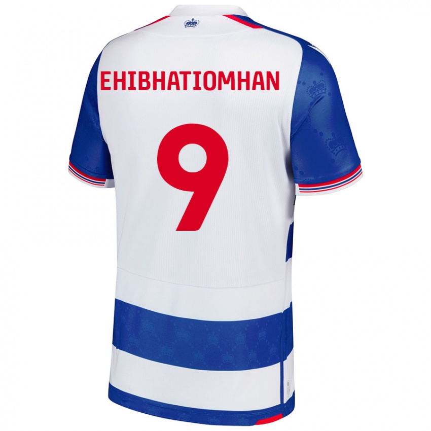 Gyermek Kelvin Ehibhatiomhan #9 Kék Fehér Hazai Jersey 2024/25 Mez Póló Ing