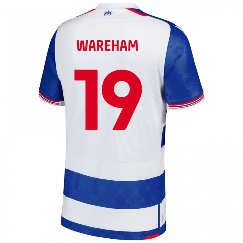 Gyermek Jayden Wareham #19 Kék Fehér Hazai Jersey 2024/25 Mez Póló Ing