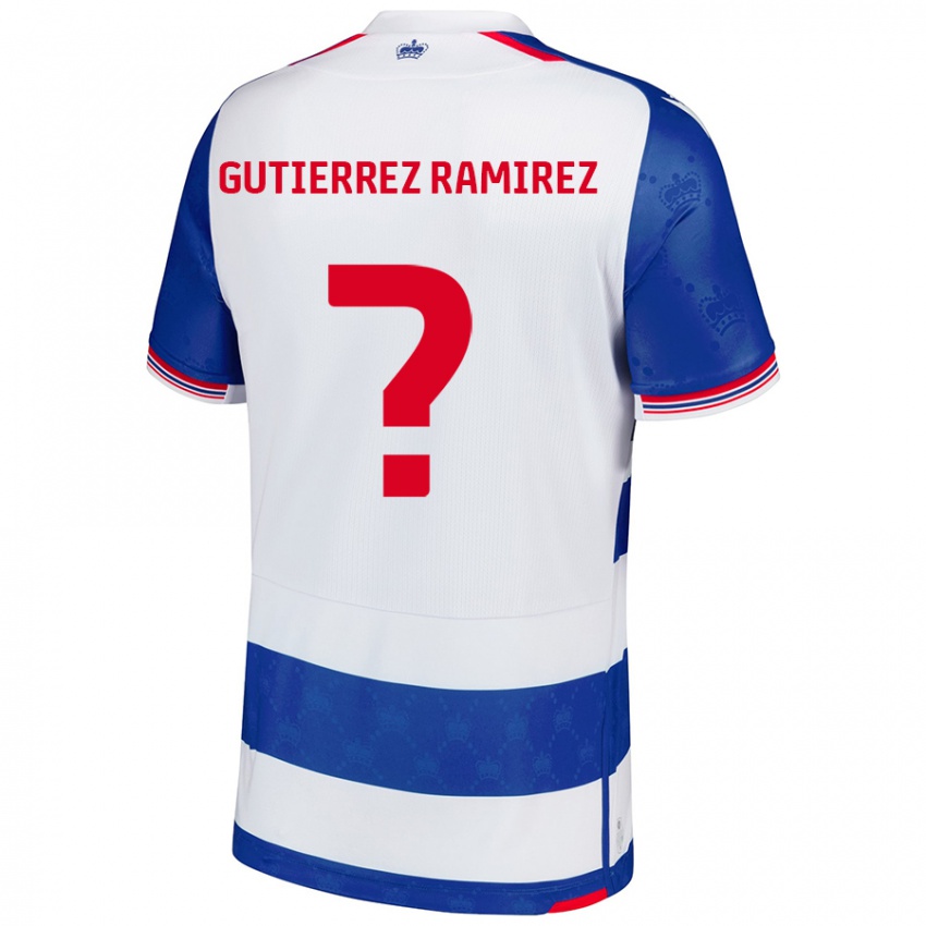 Gyermek William Gutierrez Ramirez #0 Kék Fehér Hazai Jersey 2024/25 Mez Póló Ing