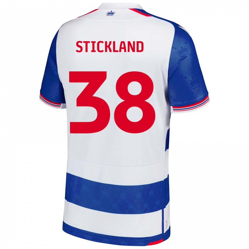 Gyermek Michael Stickland #38 Kék Fehér Hazai Jersey 2024/25 Mez Póló Ing