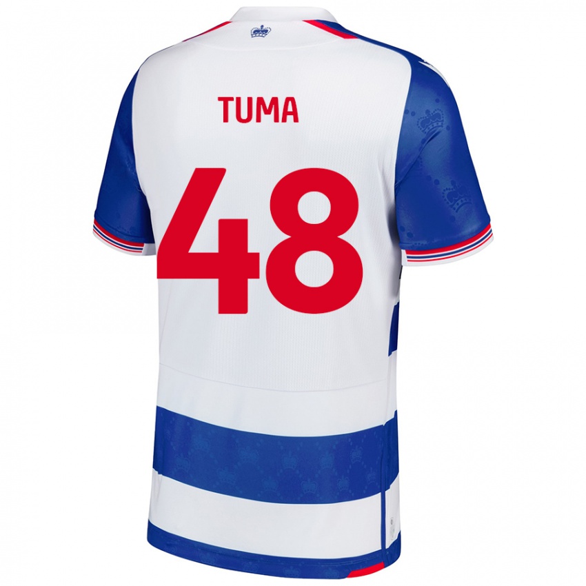 Gyermek Basil Tuma #48 Kék Fehér Hazai Jersey 2024/25 Mez Póló Ing