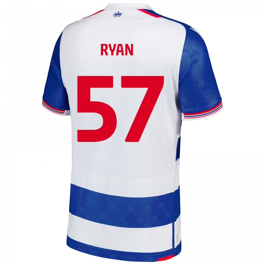 Gyermek John Ryan #57 Kék Fehér Hazai Jersey 2024/25 Mez Póló Ing