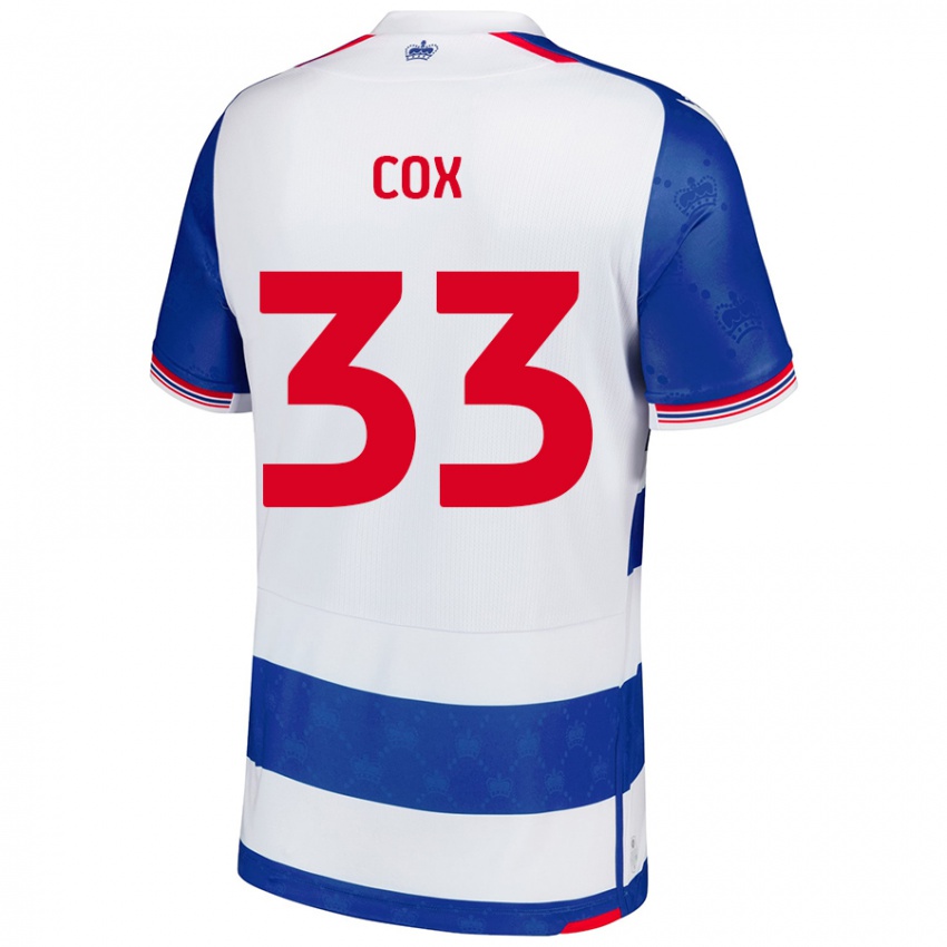 Gyermek Bella Cox #33 Kék Fehér Hazai Jersey 2024/25 Mez Póló Ing