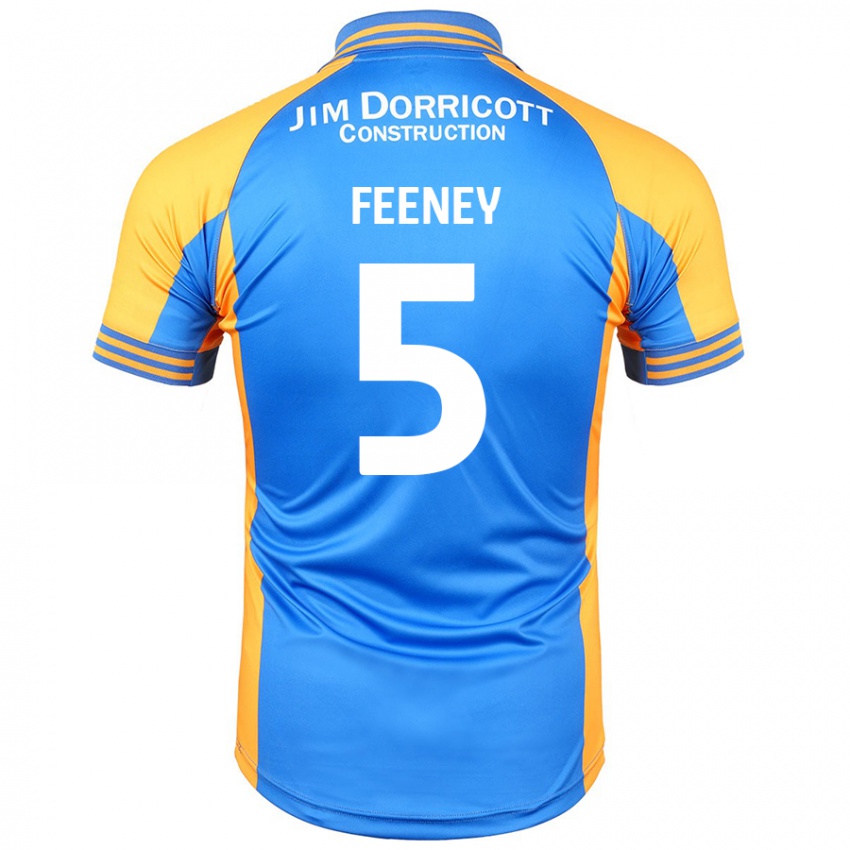 Gyermek Morgan Feeney #5 Kék Borostyán Hazai Jersey 2024/25 Mez Póló Ing