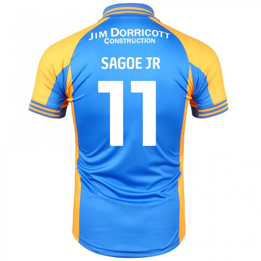 Gyermek Charles Sagoe Jr #11 Kék Borostyán Hazai Jersey 2024/25 Mez Póló Ing