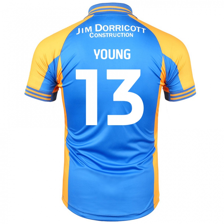 Gyermek Joe Young #13 Kék Borostyán Hazai Jersey 2024/25 Mez Póló Ing