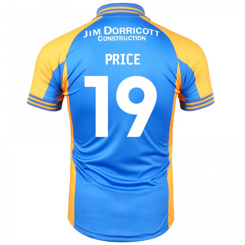 Gyermek Jack Price #19 Kék Borostyán Hazai Jersey 2024/25 Mez Póló Ing