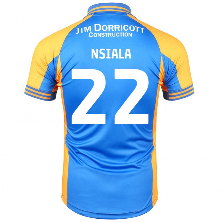 Gyermek Toto Nsiala #22 Kék Borostyán Hazai Jersey 2024/25 Mez Póló Ing