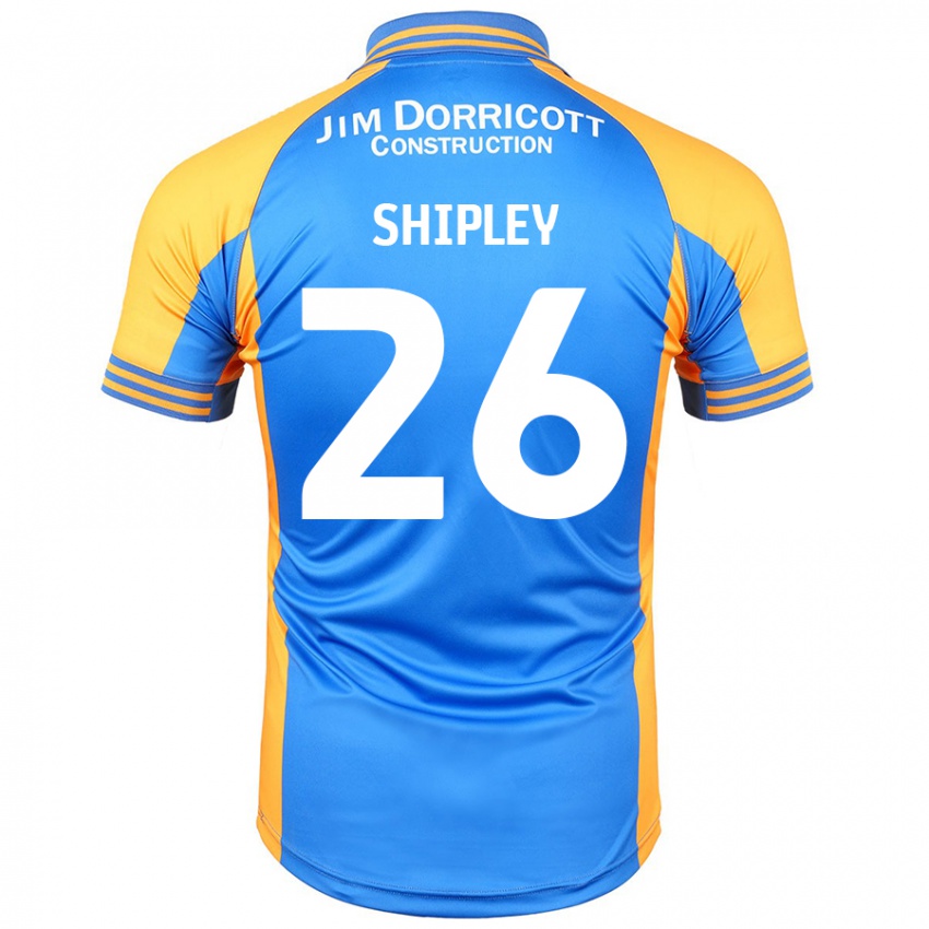 Gyermek Jordan Shipley #26 Kék Borostyán Hazai Jersey 2024/25 Mez Póló Ing