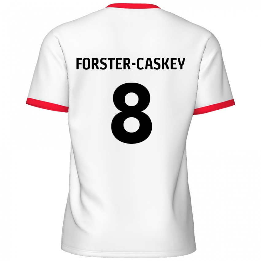 Gyermek Jake Forster-Caskey #8 Fehér Piros Hazai Jersey 2024/25 Mez Póló Ing