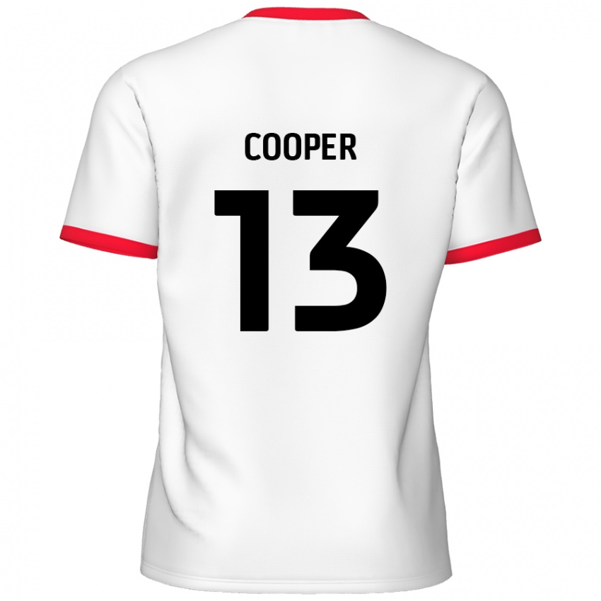 Gyermek Murphy Cooper #13 Fehér Piros Hazai Jersey 2024/25 Mez Póló Ing