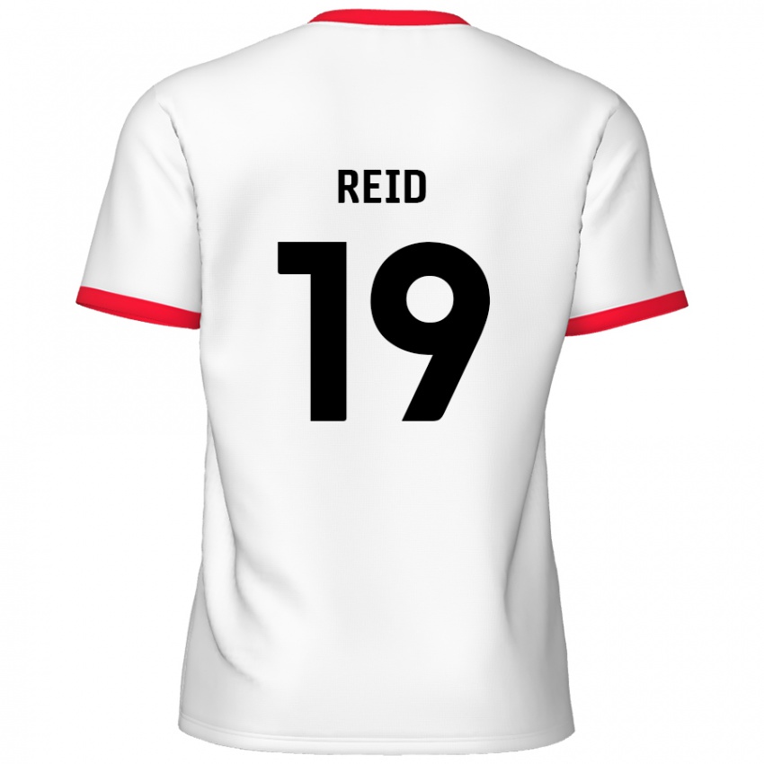 Gyermek Jamie Reid #19 Fehér Piros Hazai Jersey 2024/25 Mez Póló Ing