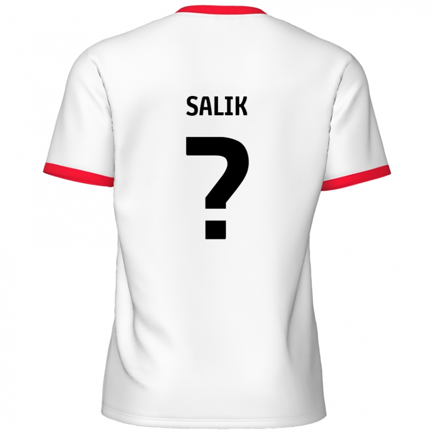 Gyermek Tanil Salik #0 Fehér Piros Hazai Jersey 2024/25 Mez Póló Ing