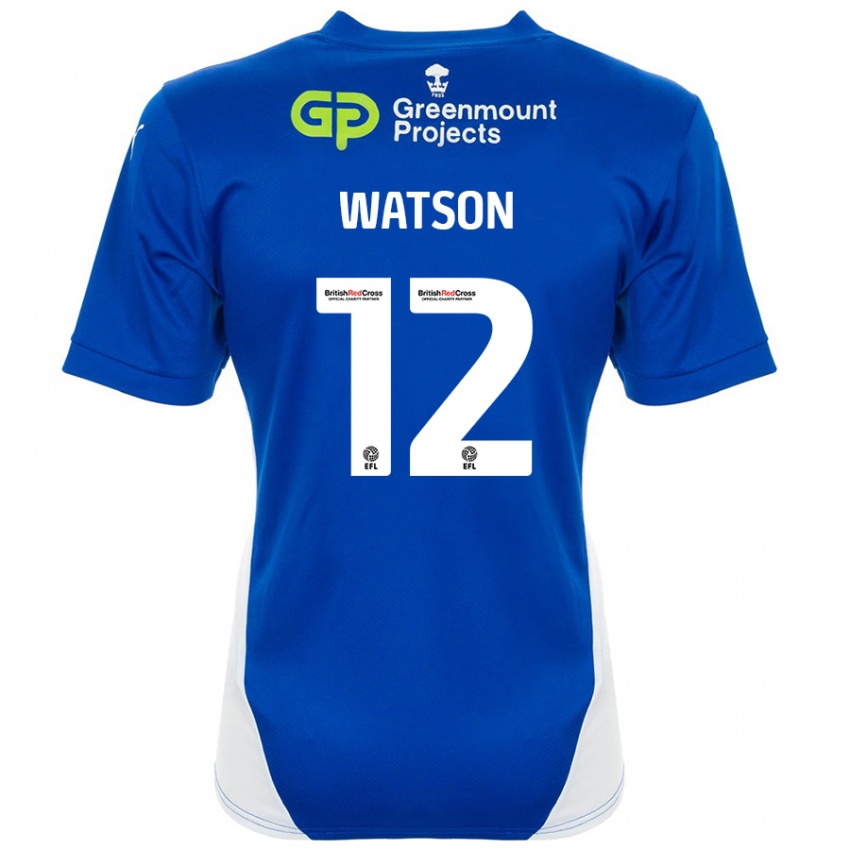 Gyermek Tom Watson #12 Kék Fehér Hazai Jersey 2024/25 Mez Póló Ing