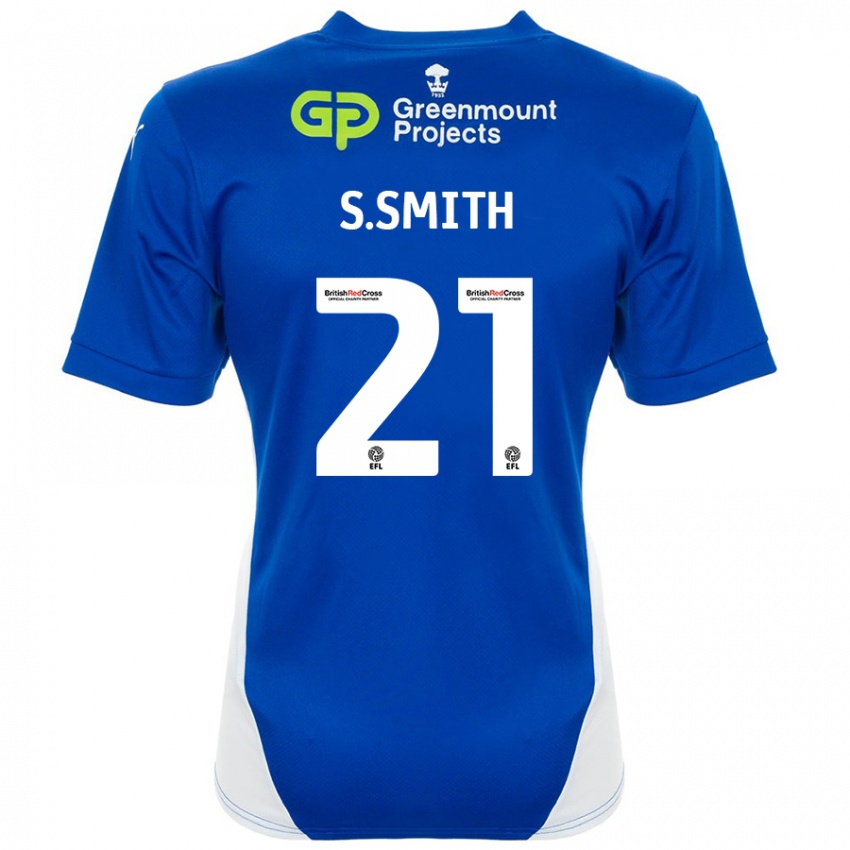 Gyermek Scott Smith #21 Kék Fehér Hazai Jersey 2024/25 Mez Póló Ing