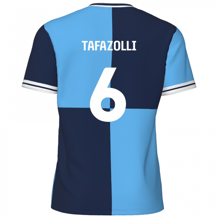 Gyermek Ryan Tafazolli #6 Égszínkék Sötétkék Hazai Jersey 2024/25 Mez Póló Ing