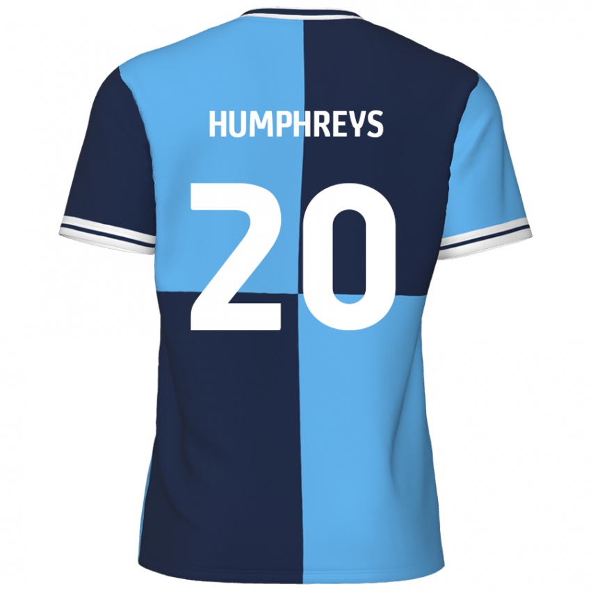 Gyermek Cameron Humphreys #20 Égszínkék Sötétkék Hazai Jersey 2024/25 Mez Póló Ing