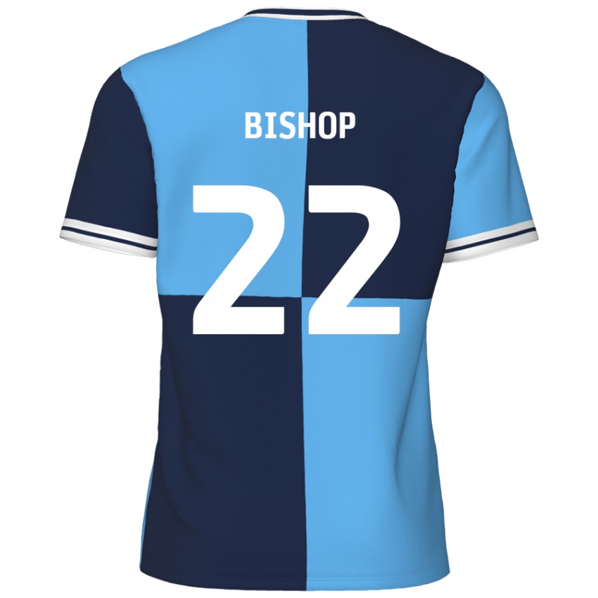 Gyermek Nathan Bishop #22 Égszínkék Sötétkék Hazai Jersey 2024/25 Mez Póló Ing