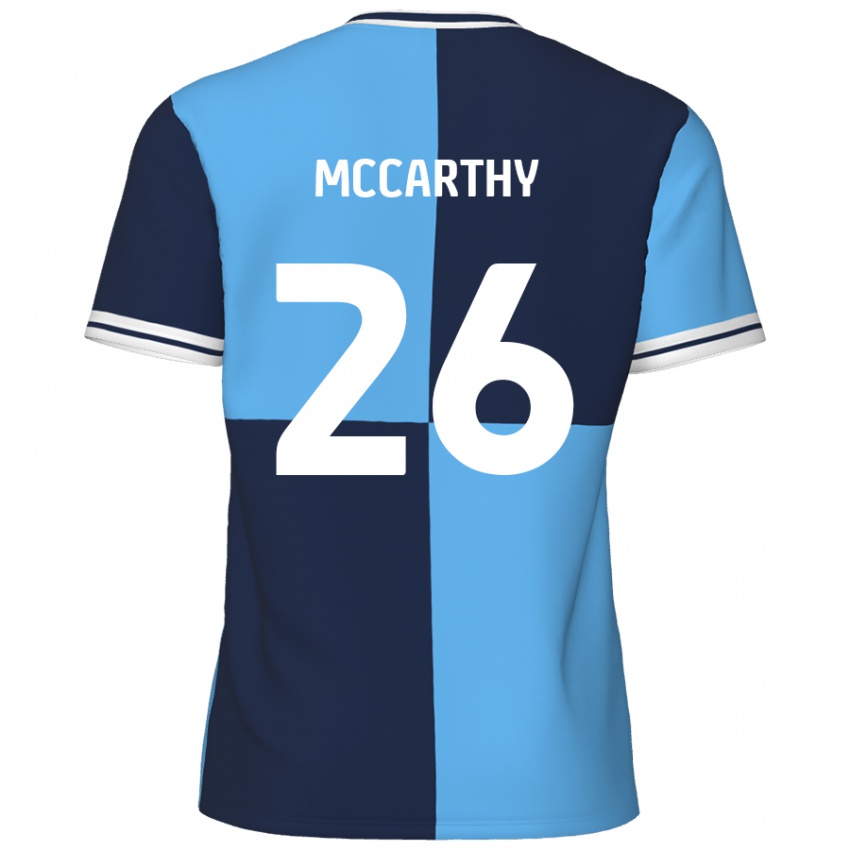 Gyermek Jason Mccarthy #26 Égszínkék Sötétkék Hazai Jersey 2024/25 Mez Póló Ing