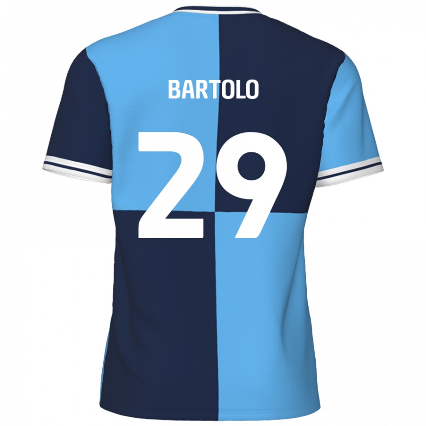 Gyermek Jaiden Bartolo #29 Égszínkék Sötétkék Hazai Jersey 2024/25 Mez Póló Ing