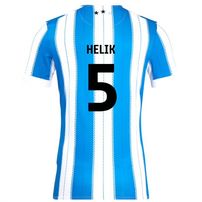 Gyermek Michal Helik #5 Kék Fehér Hazai Jersey 2024/25 Mez Póló Ing