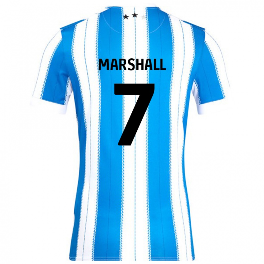 Gyermek Callum Marshall #7 Kék Fehér Hazai Jersey 2024/25 Mez Póló Ing