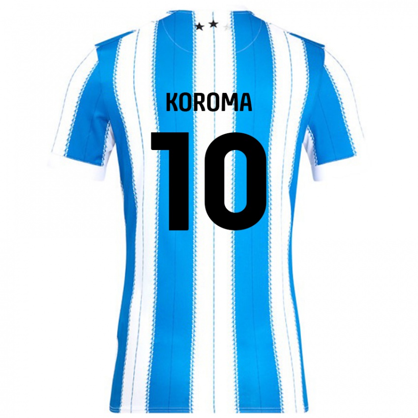 Gyermek Josh Koroma #10 Kék Fehér Hazai Jersey 2024/25 Mez Póló Ing