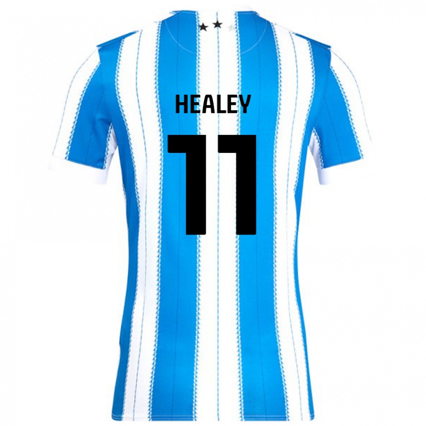 Gyermek Rhys Healey #11 Kék Fehér Hazai Jersey 2024/25 Mez Póló Ing